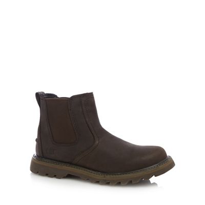 Caterpillar Brown 'Stoic' stitched welt Chelsea boots